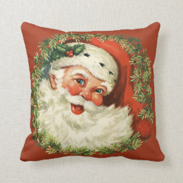 Coussin Rétro Noël potelé mignon de vacances de guirlande