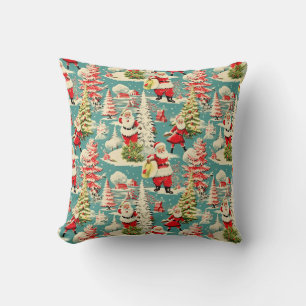 Coussin Retro Père Noël Wonderland 2