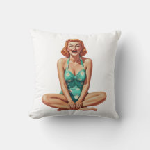 Retro PinUp 1950s Girl en maillot de bain floral