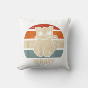Coussin Rétro Quel Chat Couteau Miaou Kitty Drôles de Chat