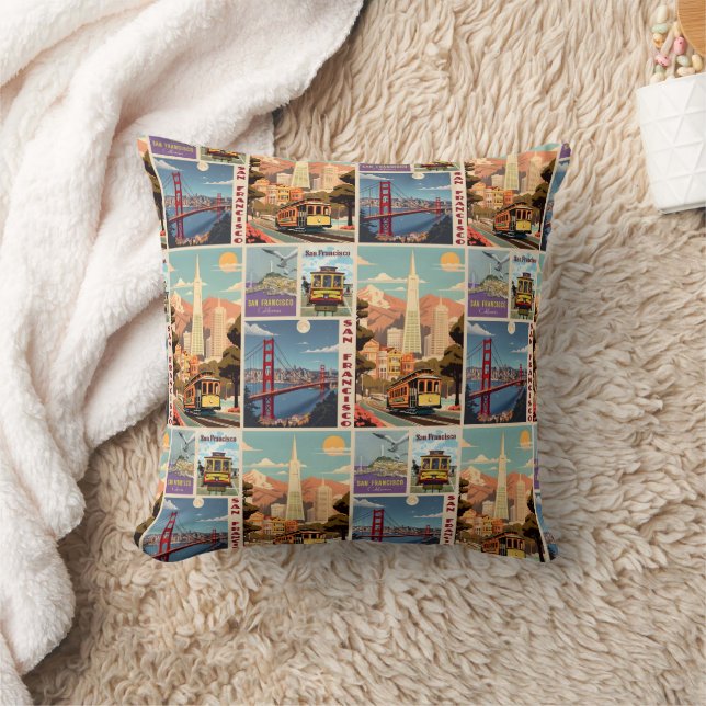Coussin Retro San Francisco Patchwork (Couverture)
