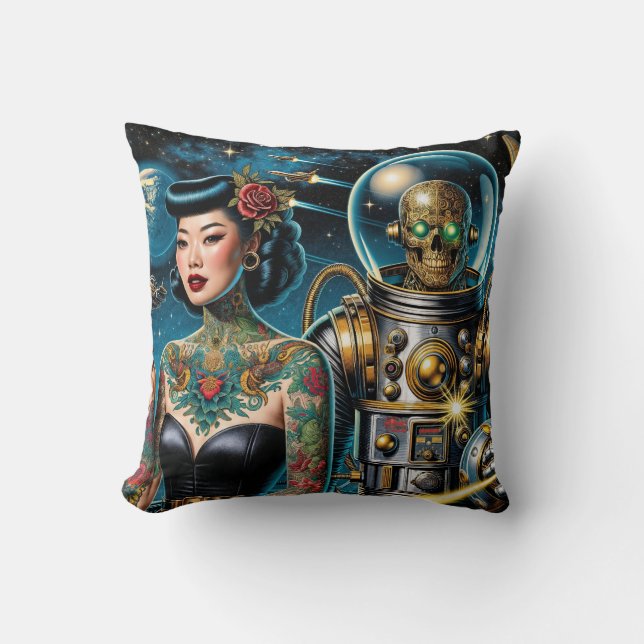 Coussin Retro Space Explorers (Recto)