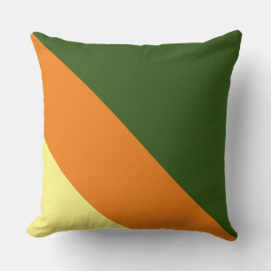 Coussin Retro Summer Forest Vert Orange Yellow Stripes