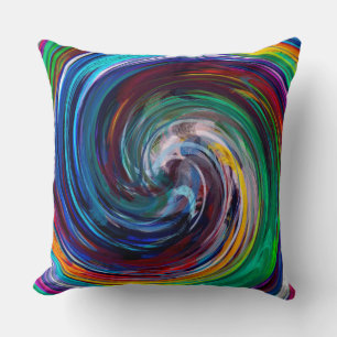 Coussin Retro Swirl Art Abstrait #6