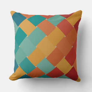 Coussin Rétro tressé, motif vintage