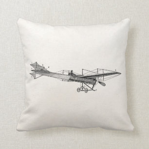 Coussin Rétro vieil avion d'appui vertical d'avion vintag