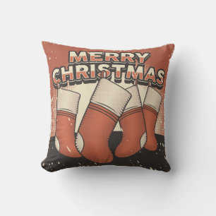 Coussin Rétro Vintage Man Cave réserve de Noël