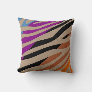 Coussin Retro Zebra Imprimer Motif de peau 2