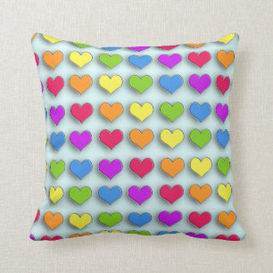 Coussin Rétros coeurs de Poppin