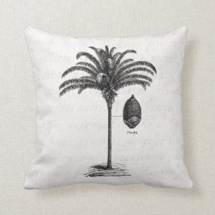 Coussin Rétros paumes brésiliennes vintages de modèle d