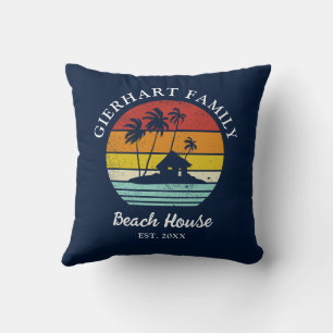 Coussin Réunion de famille à la maison de plage décoration