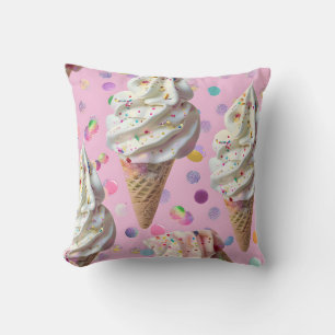 Coussin Rêve de glace personnalisé et fantaisiste aux coul