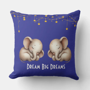 Coussin Rêver des éléphants de Boho couché Gros rêves