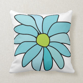 Coussin réversible de carré de fleur de marguerite
