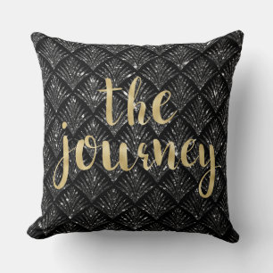 Coussin réversible de la Parties scintillant noire