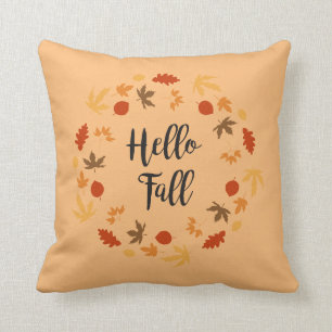 Coussin Reversible Hello Fall avec Feuilles