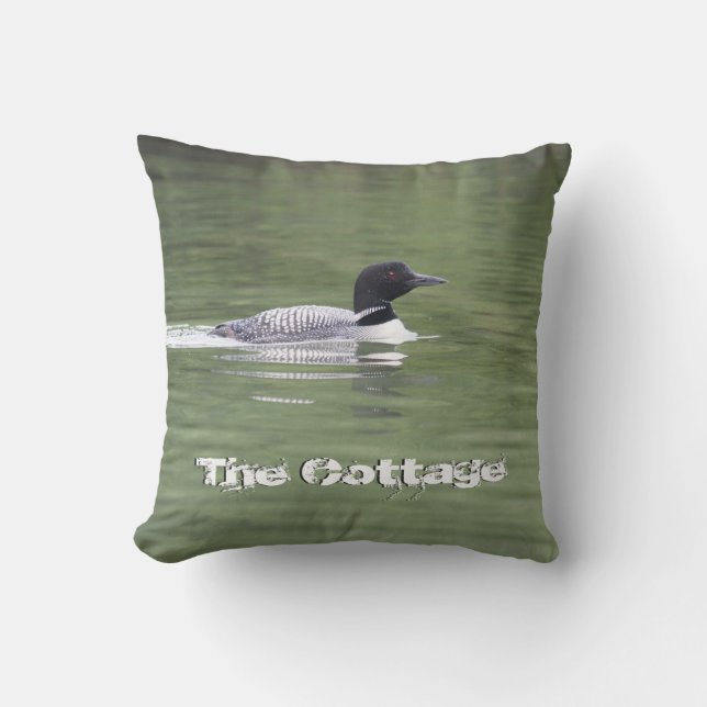 Coussin réversible Loon Cottage (Recto)