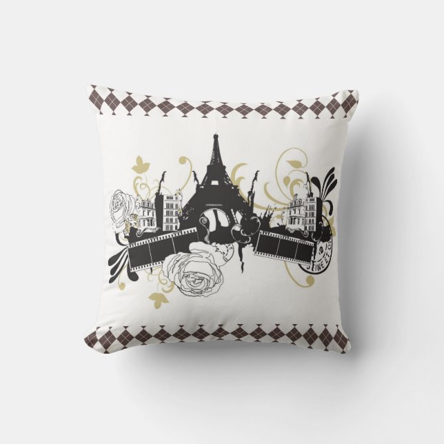 Coussin réversible Paris Diamond Design (Recto)