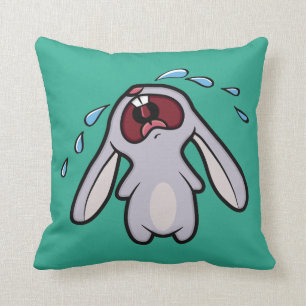 Coussin Réversible pleurant mignon de lapin