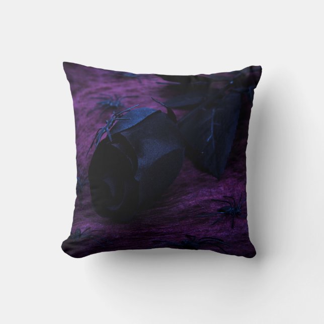 Coussin réversible Rose noir (Recto)