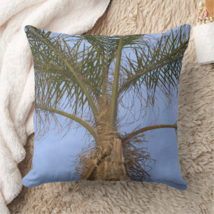 Coussin réversible tropical aux palmiers