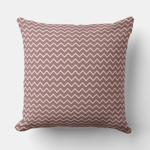 Coussin réversible Zig Zag Brown rouille