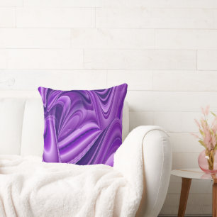 Coussin Rêves arc-en-ciel à fleurs violettes