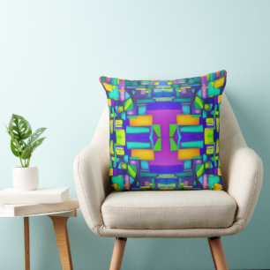 Coussin Rêves de vibrations électriques Art abstrait vinta