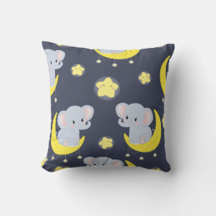 Coussin Rêves d'éléphants sous ciel étoilé