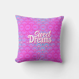 Coussin Rêves doux ombré rose et bleu 