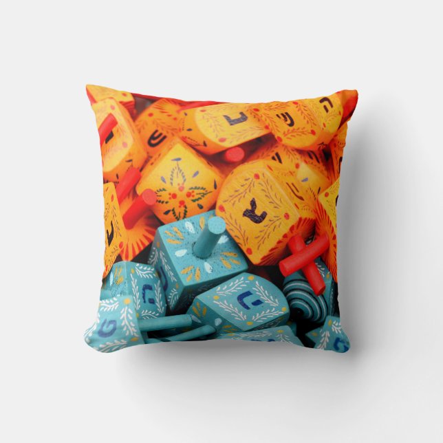 Coussin Rêves orange et bleu (Recto)