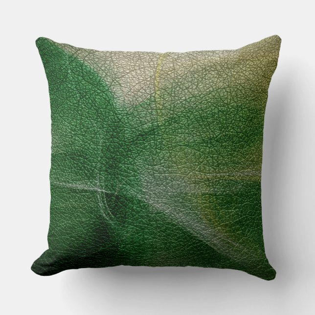 Coussin Revêtement en cuir vert (Recto)