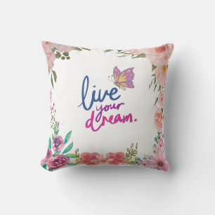Coussin "Rêvez grand, dormez bien : le rêve ultime de vivr