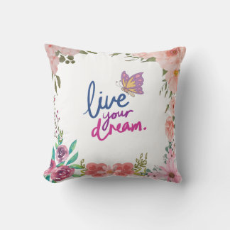Coussin "Rêvez grand, dormez bien : le rêve ultime de vivr