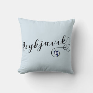 Coussin Reykjavík Coeur Throw Cushion, Islande