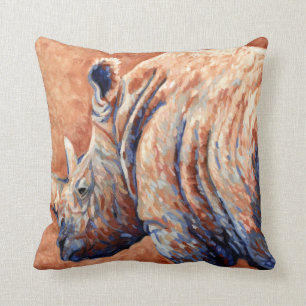 Coussin Rhinocéros bleu