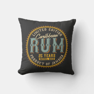 Coussin Rhum des Caraïbes vintages