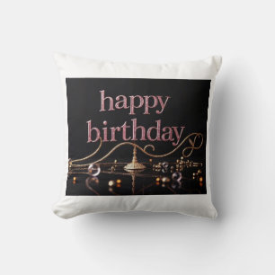 Coussin Rich rose blanc luxueux élégant extravagant