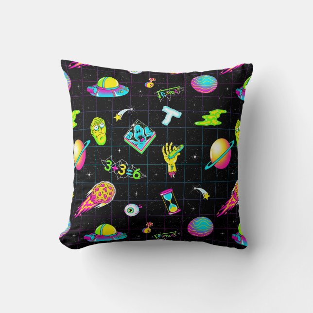 Coussin RICK ET MORTY™ | Motif de la saison psychédélique  (Recto)