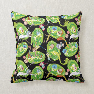 Coussin RICK ET MORTY™ | Motif de portails en panne