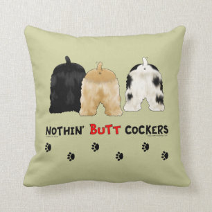Coussin Rien n'aboutent des cockers