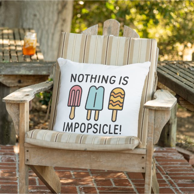Coussin Rien N'Est Impopsicle (Chaise)