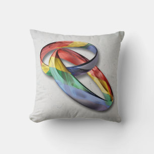 Coussin Rings de Rainbow Wedding pour l'Equality