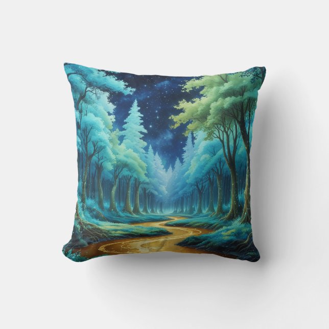 Coussin Río de Oro en Bosque de Fantasía (Recto)