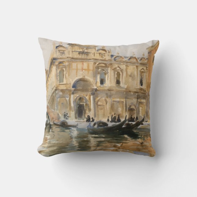 Coussin Rio dei Mendicanti, Venise par John Singer Sargent (Recto)