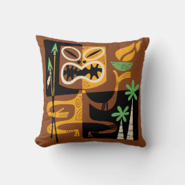 Coussin Rituels tribaux anciens : Homme avec feu et oreill