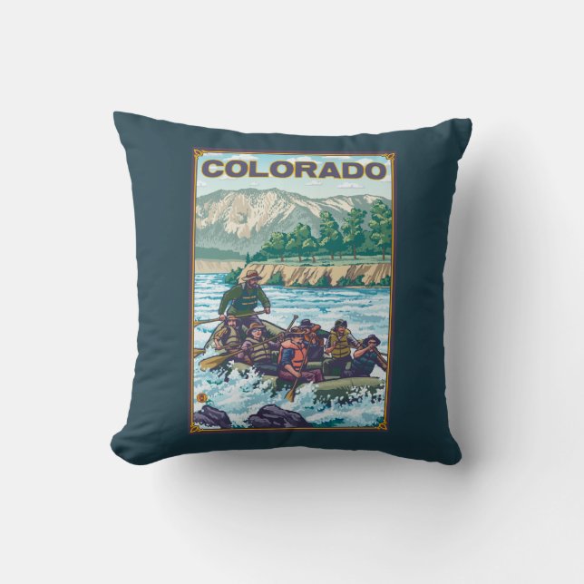 Coussin Rivière RaftingColorado (Recto)