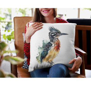 Coussin Roadrunner coloré en aquarelle