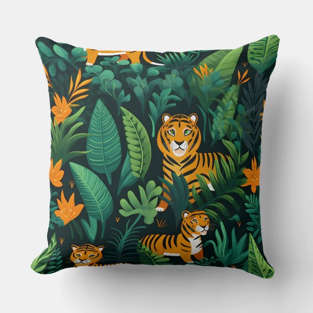 Coussin Roar & Explore Rainforest Botanical (Recto)