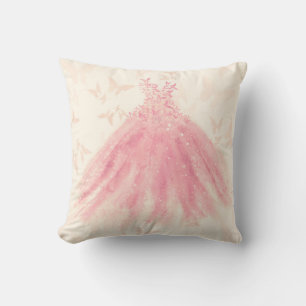 Coussin Robe Papillon Danse Peach Sparkle
